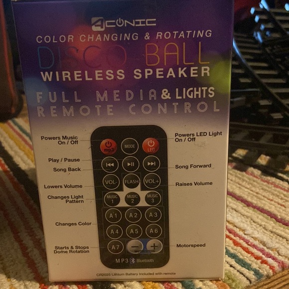 Bluetooth color changing & rotating disco ball wireless speaker - Picture 3 of 3